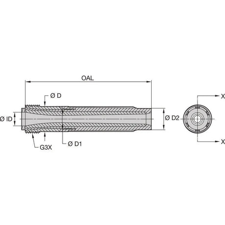 Kennametal SLVE-P 50 mm Lange Venturi Düse